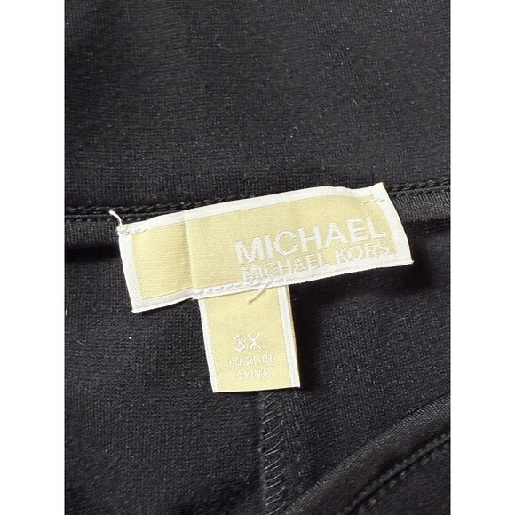 Michael Kors Women’s Black Pull On Pants, Elastic Waist, Side Straight Sz 3X - Picture 9 of 10